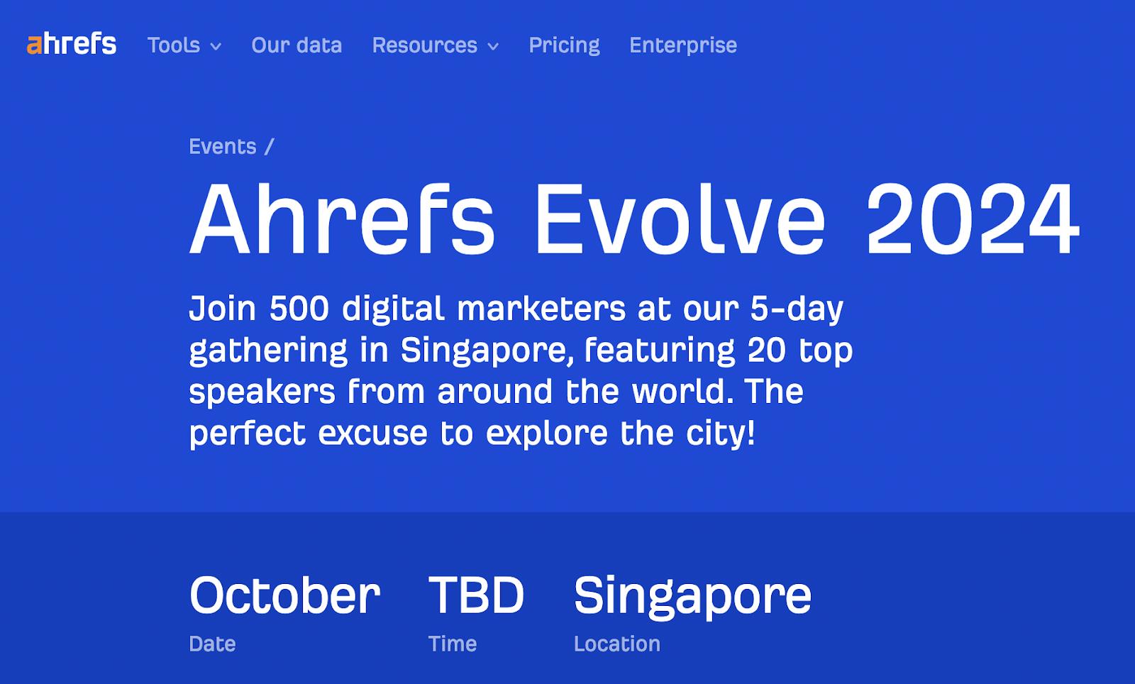 Ahrefs Evolve 2024