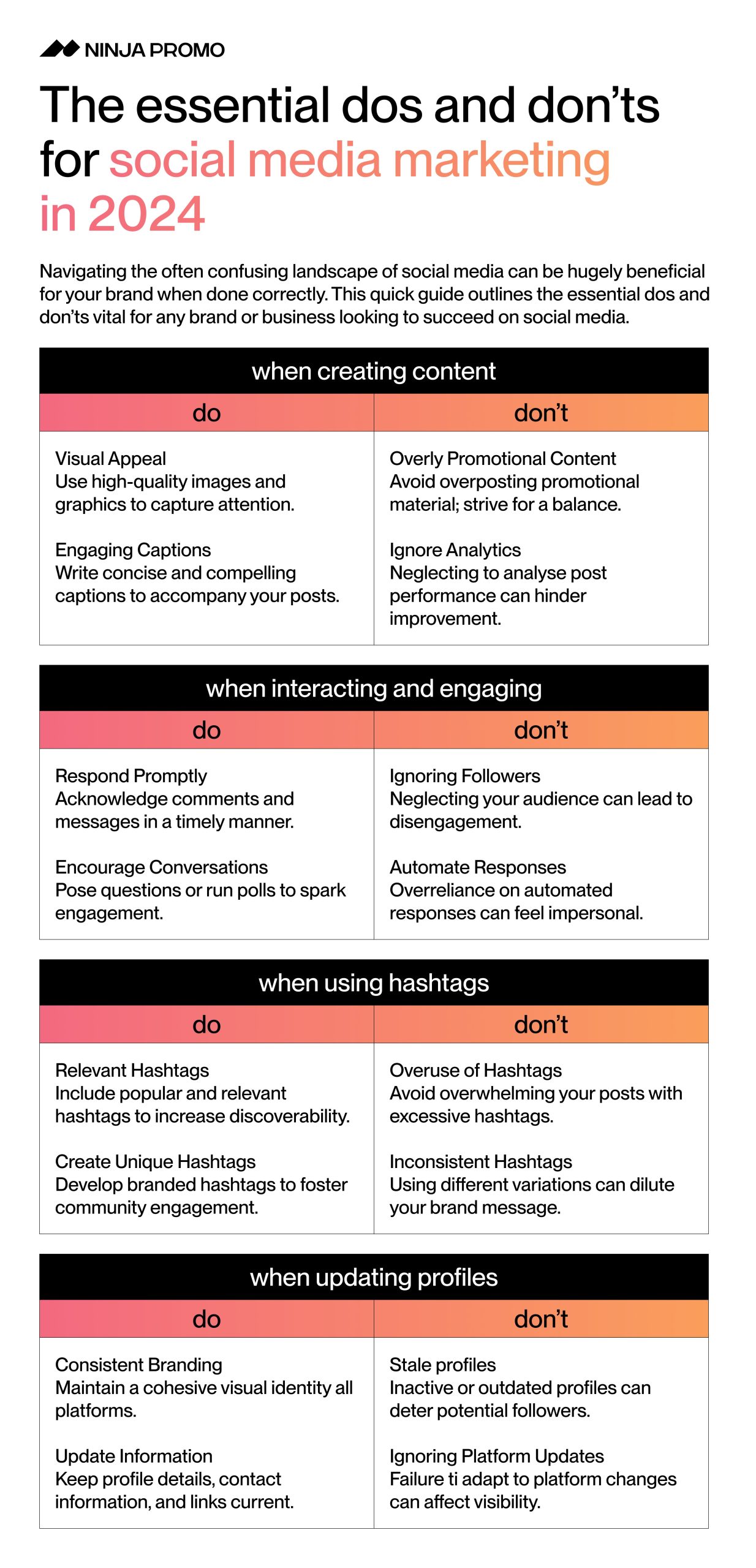 do and donts social media marketing