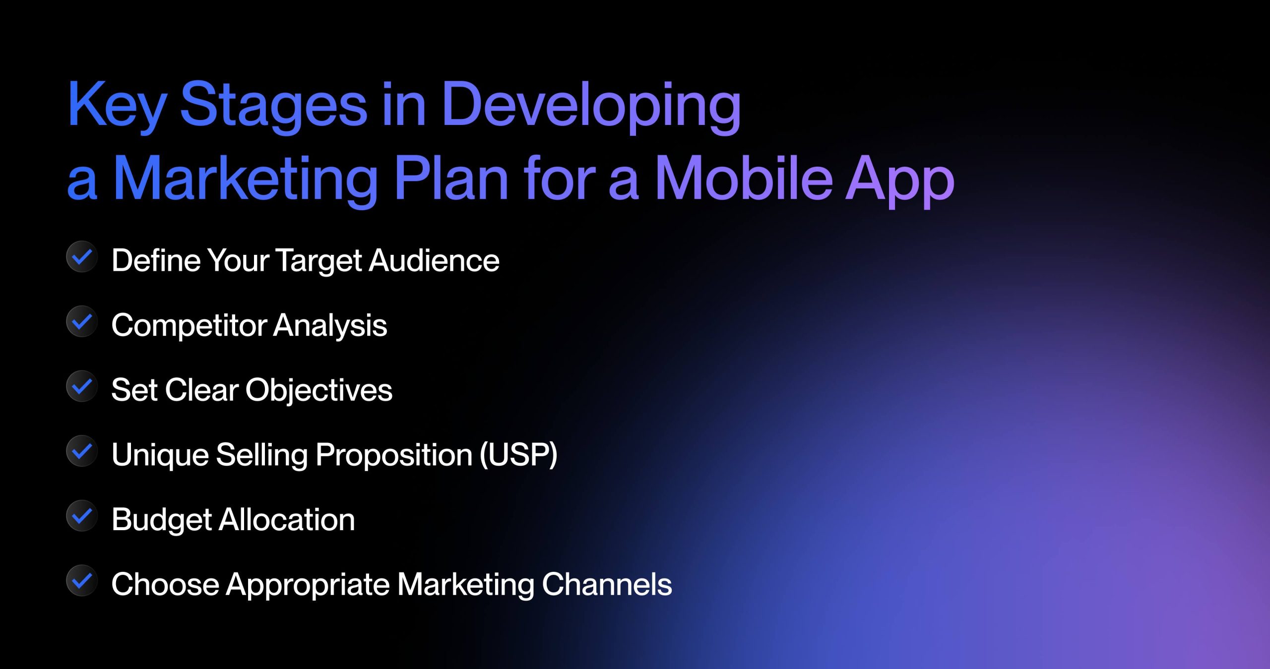 how to build a marketing plan for mobile app