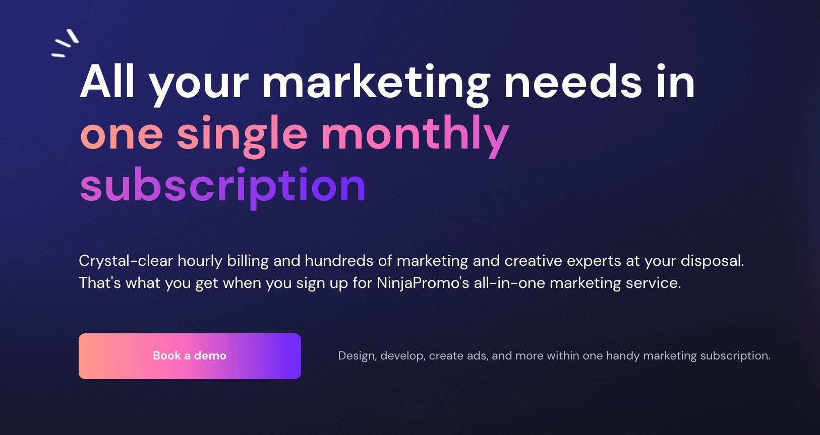 Marketing-as-a-Service Digital Marketing Subscription Ninja Promo